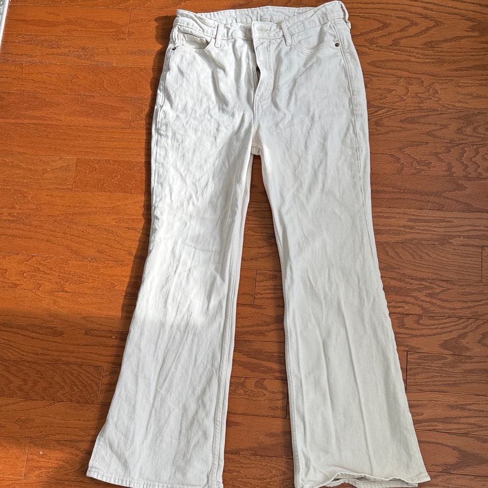 Old Navy split hem high waist flare jeans